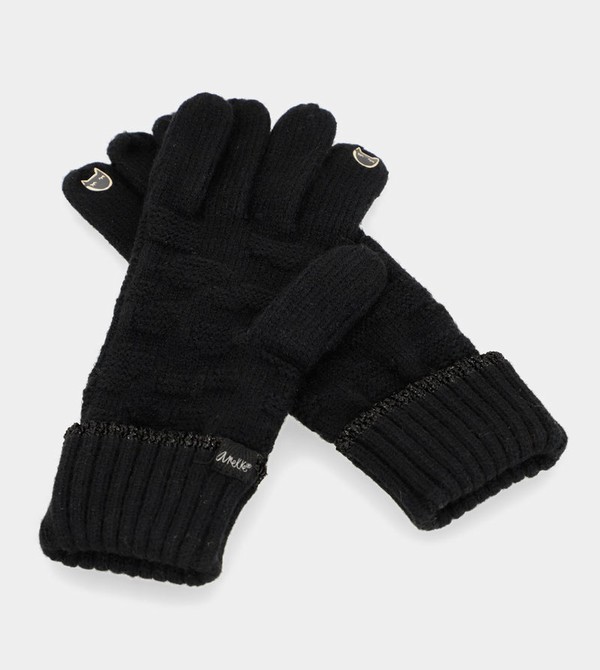 Rękawiczki Anekke Black Knit | 5136RPHJW
