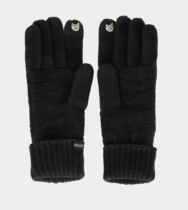 Rękawiczki Anekke Black Knit | 5136RPHJW