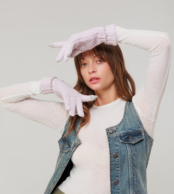 Rękawiczki Anekke Pink Knitted | 2984DVGCO