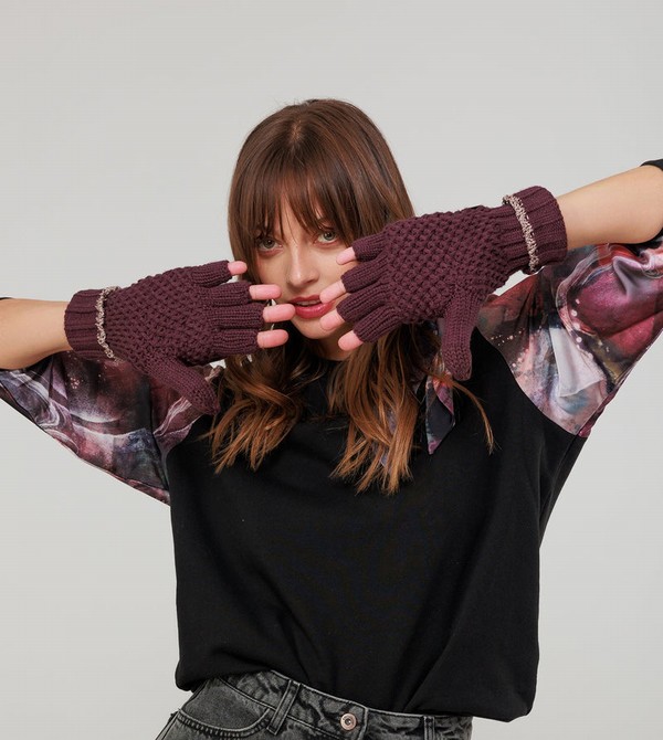 Rękawiczki Anekke Purple Knitted Mittens | 3097EPKQR