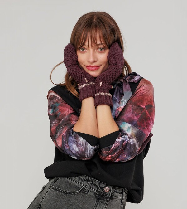 Rękawiczki Anekke Purple Knitted Mittens | 3097EPKQR