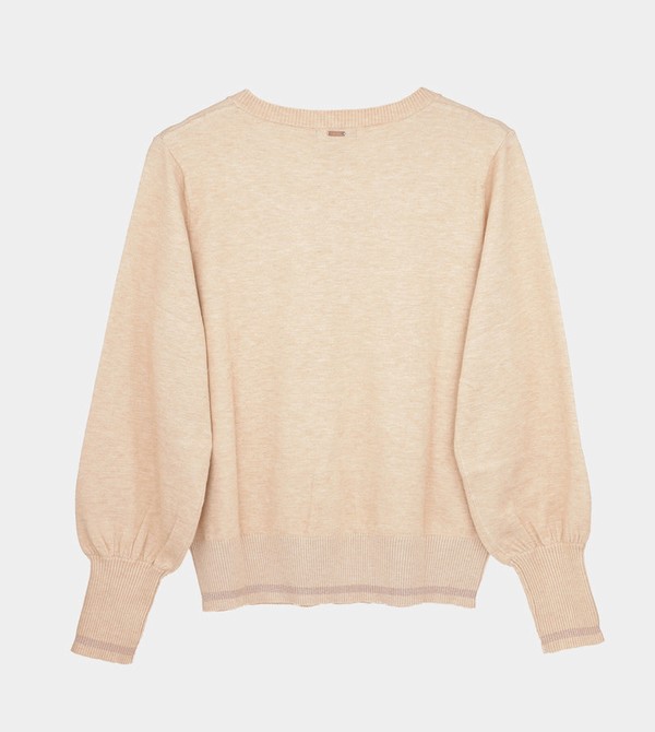 Swetry Anekke Beige Shōen V-neck | 3218JPBEH