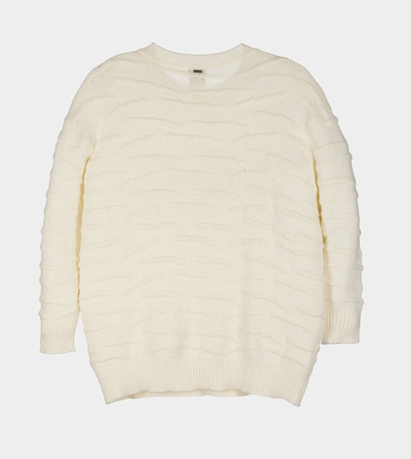 Swetry Anekke Ecru Knitted Jumper | 7293RTUSI