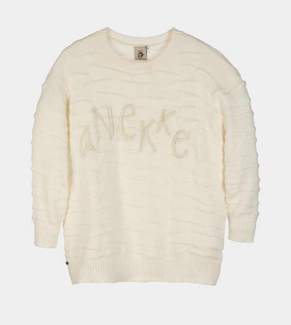 Swetry Anekke Ecru Knitted Jumper | 7293RTUSI