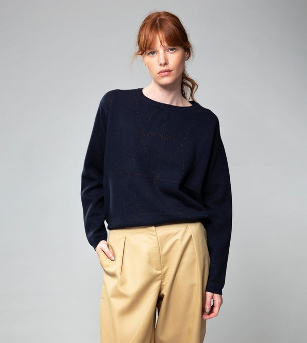 Swetry Anekke Navy Blue Shōen | 0476TQXHB