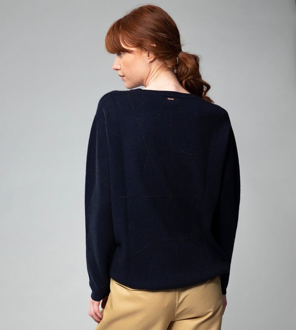 Swetry Anekke Navy Blue Shōen | 0476TQXHB