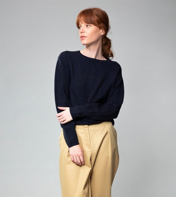Swetry Anekke Navy Blue Shōen | 0476TQXHB