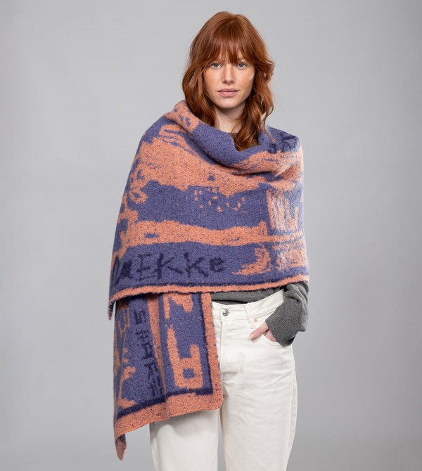 Szalik Anekke Blue And Terracotta Contemporary. | 5938HSGLC