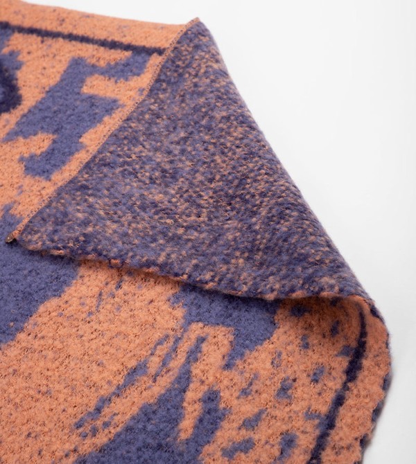 Szalik Anekke Blue And Terracotta Contemporary. | 5938HSGLC