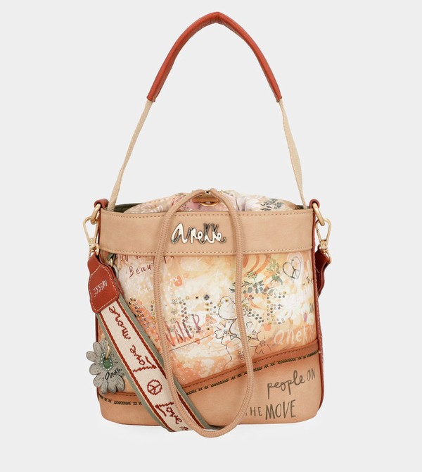 Torba Crossbody Anekke Flowers With Rope Closure | 7862OSRJW