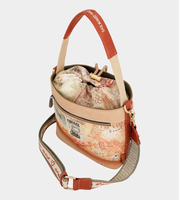 Torba Crossbody Anekke Flowers With Rope Closure | 7862OSRJW