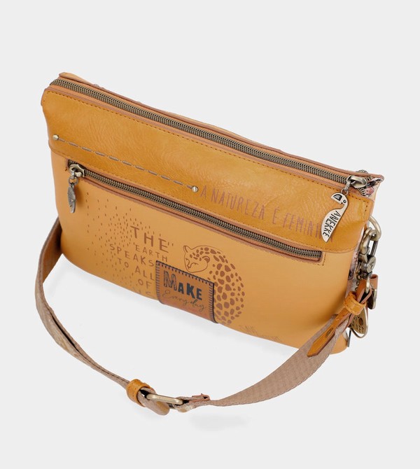 Torba Crossbody Anekke Nature Pachamama Ochre With Two Compartments | 1036RBNPH