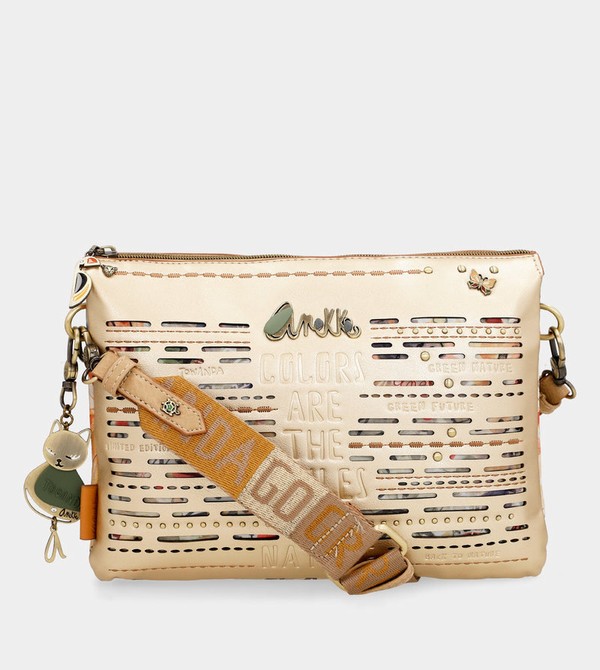 Torba Crossbody Anekke Nature Pachamama Golden With Two Compartments | 5271IMLWX