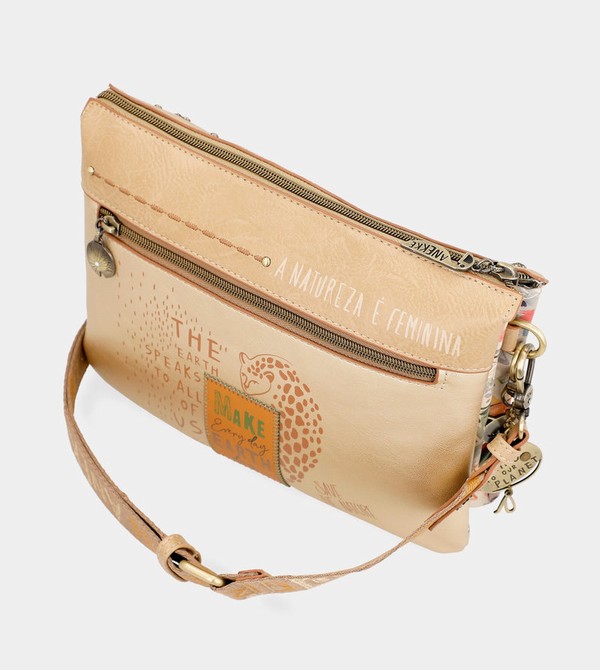 Torba Crossbody Anekke Nature Pachamama Golden With Two Compartments | 5271IMLWX