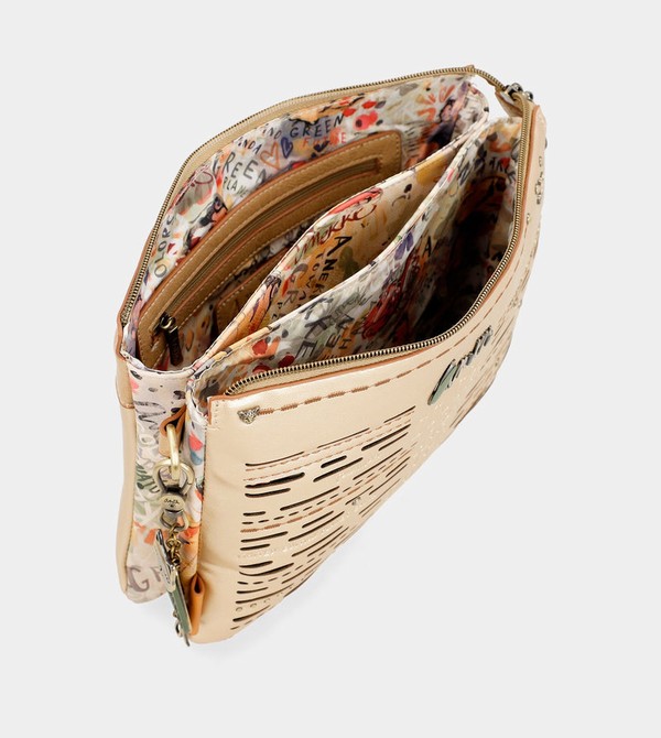 Torba Crossbody Anekke Nature Pachamama Golden With Two Compartments | 5271IMLWX