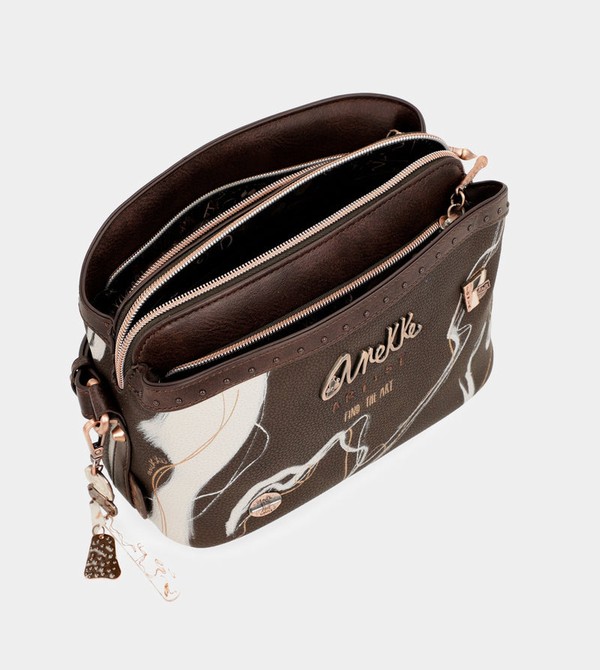 Torba Crossbody Anekke Nature Shodō Brown 3 Compartments | 3524EQNIH