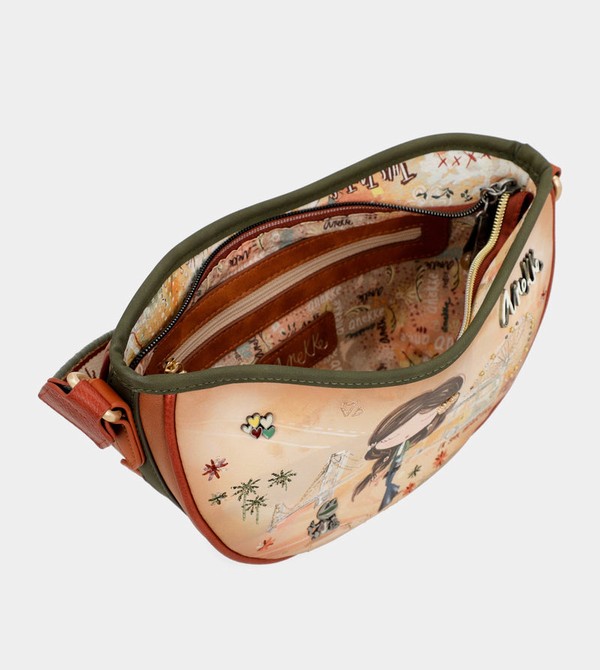 Torba Crossbody Anekke Peace & Love Camel Oval | 9280ZPFGK