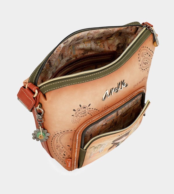 Torba Crossbody Anekke Peace & Love Camel Large | 4612AIHEZ