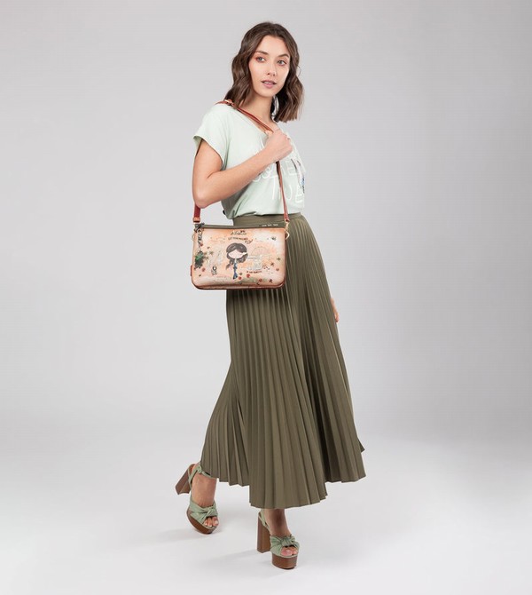 Torba Crossbody Anekke Peace & Love Camel Print | 6328HOIEL