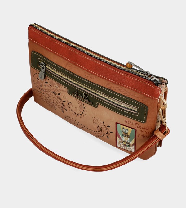 Torba Crossbody Anekke Peace & Love Camel Print | 6328HOIEL