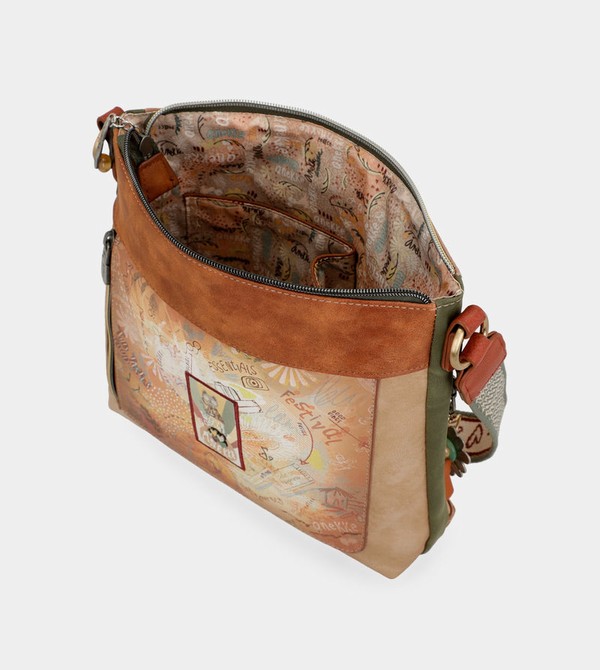 Torba Crossbody Anekke Peace & Love Camel Square | 0436DFOXT