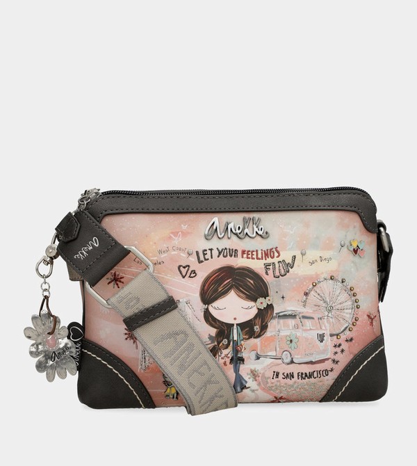 Torba Crossbody Anekke Peace & Love Pink 2-compartment | 9456RJZLM