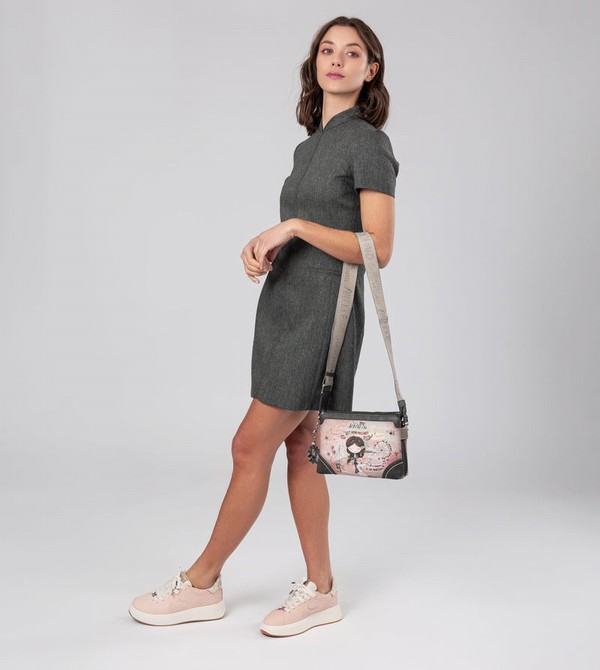Torba Crossbody Anekke Peace & Love Pink 2-compartment | 9456RJZLM