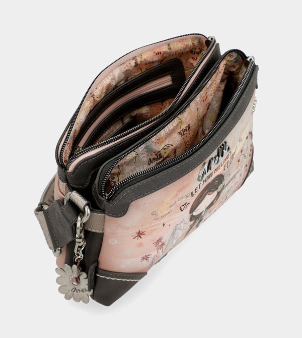 Torba Crossbody Anekke Peace & Love Pink 2-compartment | 9456RJZLM