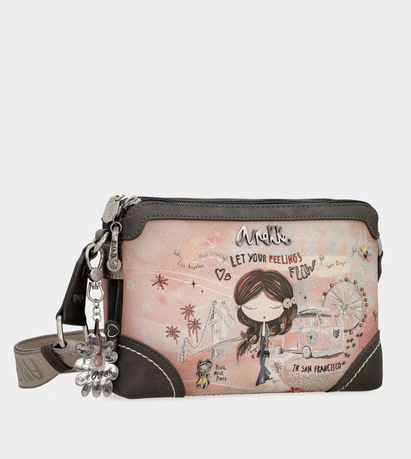 Torba Crossbody Anekke Peace & Love Pink 2-compartment | 9456RJZLM