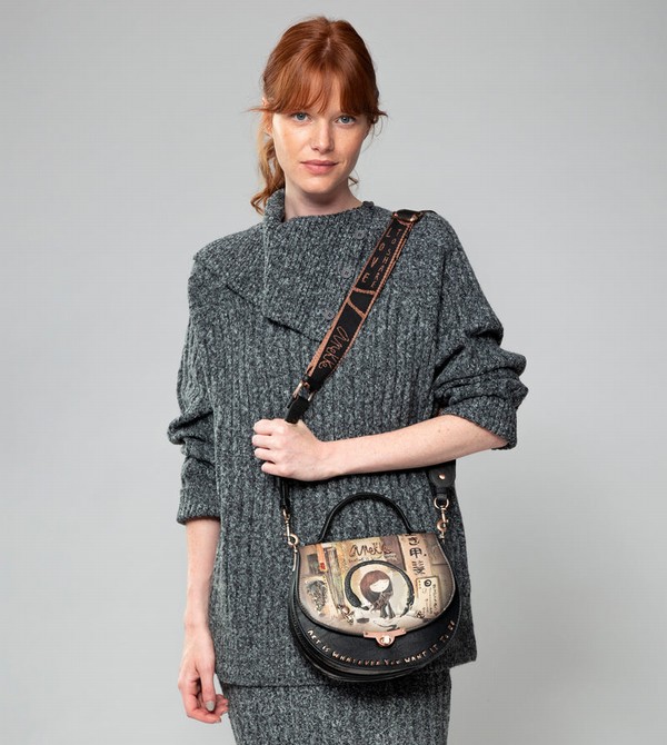 Torba Crossbody Anekke Shōen Oval With Flap | 6543JXBPQ