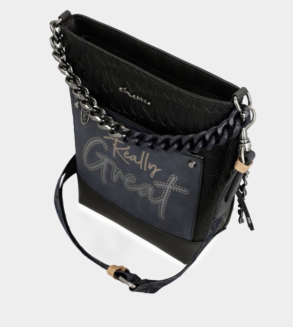 Torba Crossbody Anekke Studio Navy Blue Medium | 8307ZGQXO