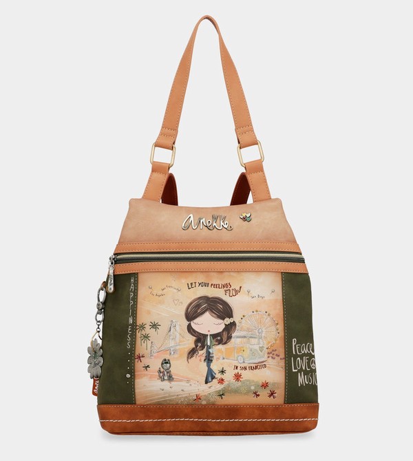 Torby Przez Ramię Anekke Peace & Love Camel Anti-theft | 0897SDKYM