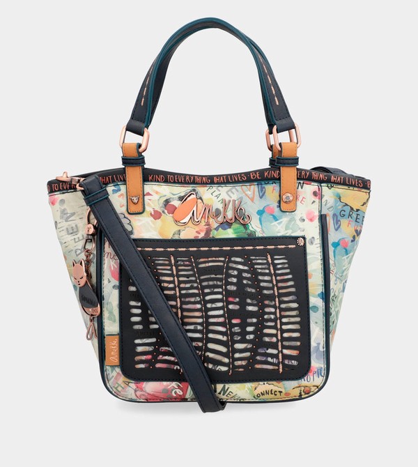 Torby Tote Anekke Nature Pachamama Navy Blue Printed | 2654AWTSN